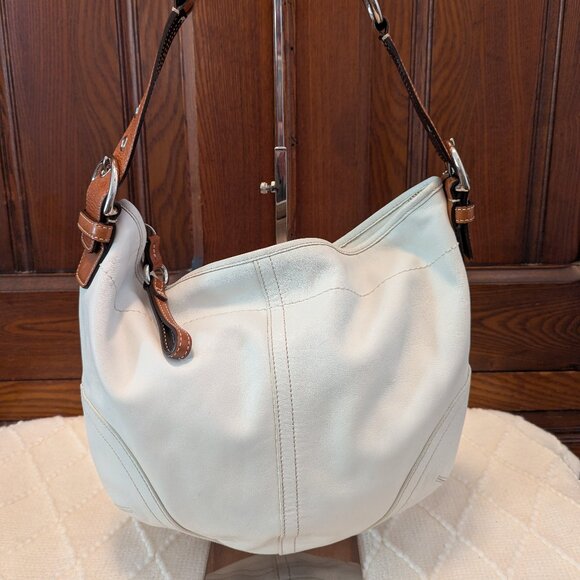 Coach SoHo Hobo Medium Bag Legacy Y2K white Leather 3651 - excellent condition - Picture 1 of 12